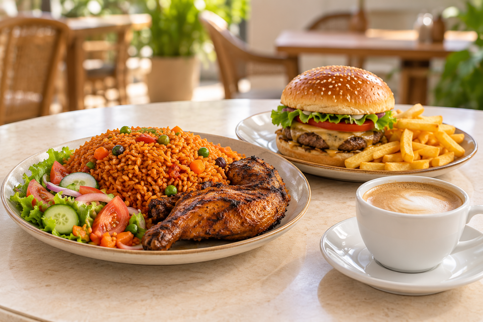 Café and restaurant food